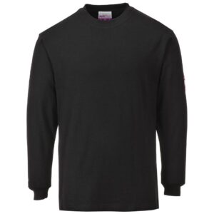 Portwest Flame Resistant Anti-Static Long Sleeve T-Shirt - Grey