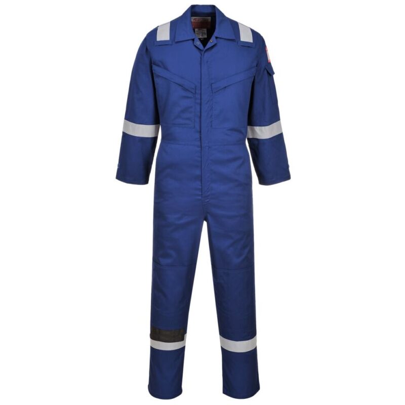Portwest Flame Resistant Super Light Weight Anti-Static Coverall 210g - Royal Blue