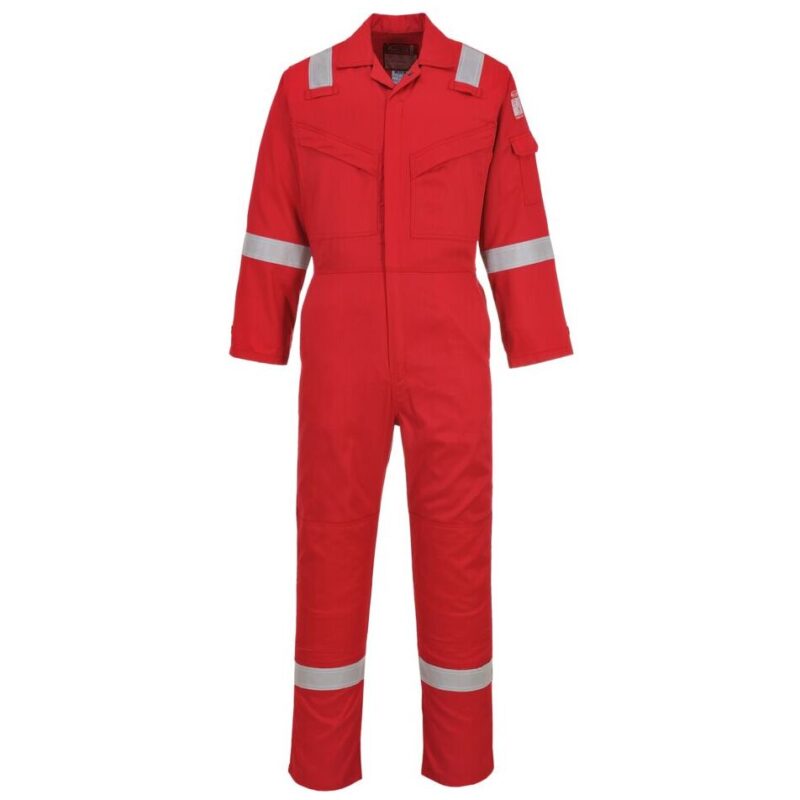Portwest Flame Resistant Super Light Weight Anti-Static Coverall 210g - Red