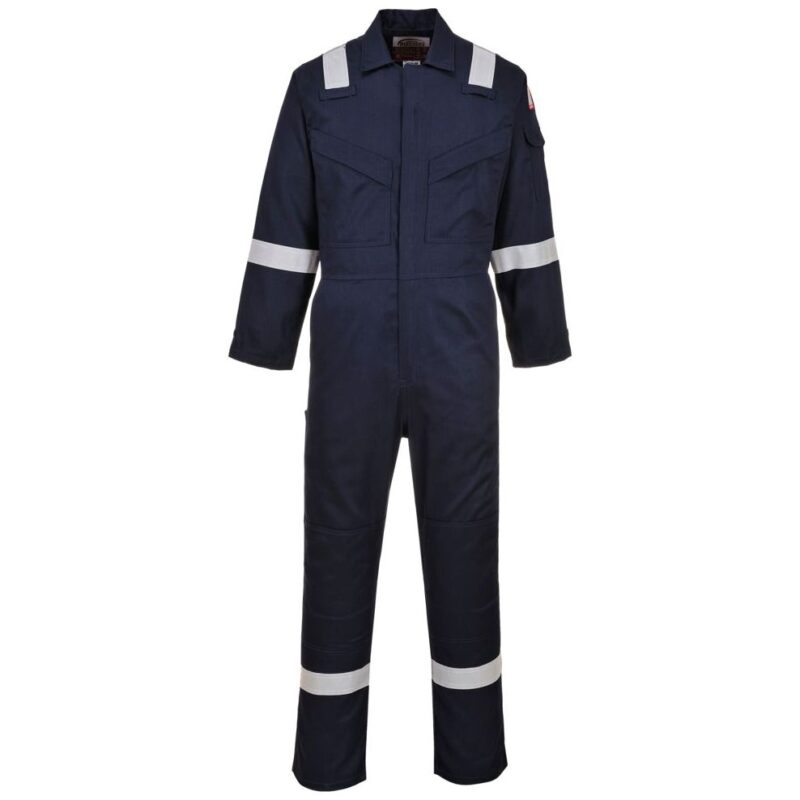 Portwest Flame Resistant Light Weight Anti-Static Coverall 280g - Navy