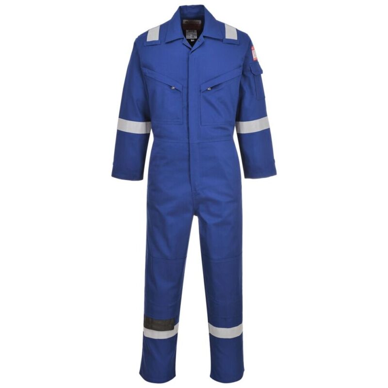 Portwest Flame Resistant Light Weight Anti-Static Coverall 280g - Royal Blue