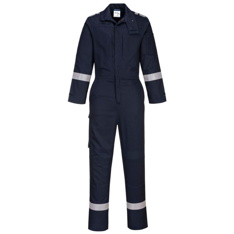 Portwest Bizflame Work Stretch Panelled Coverall - Navy
