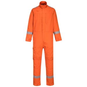 Portwest Bizflame Work Lightweight Stretch Panelled Coverall - Orange