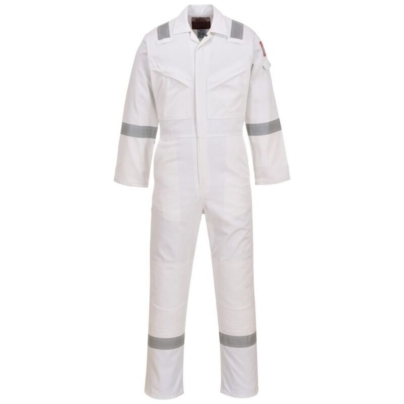 Portwest Flame Resistant Anti-Static Coverall 350g - White