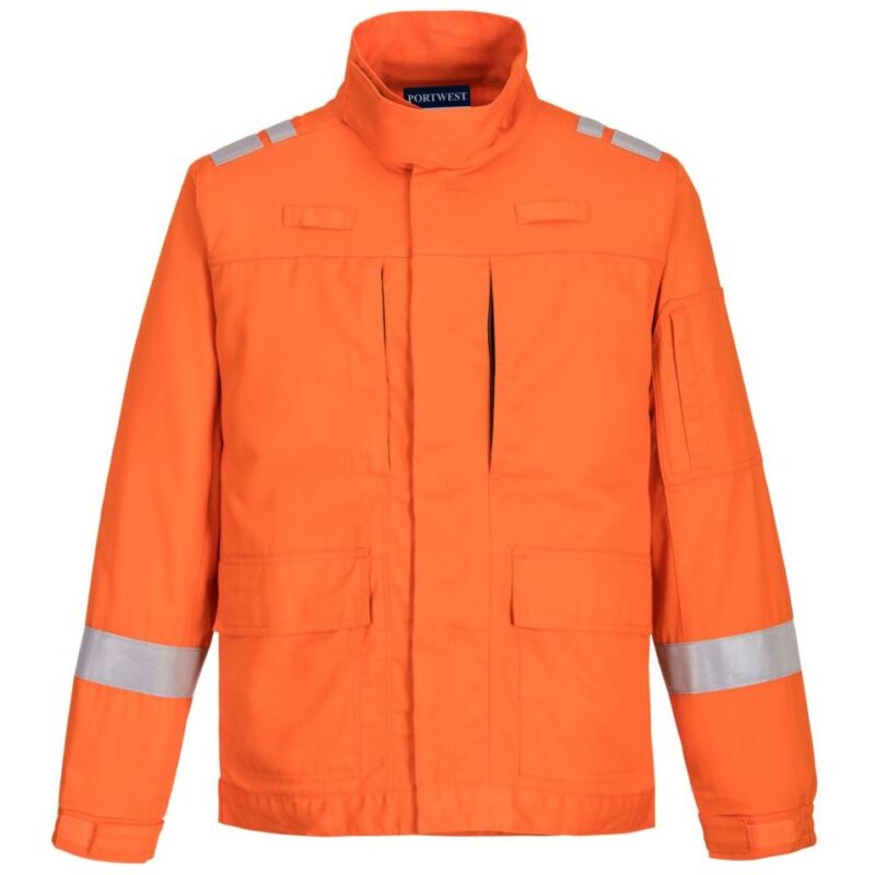 Portwest Bizflame Work Lightweight Stretch Panelled Jacket - Orange