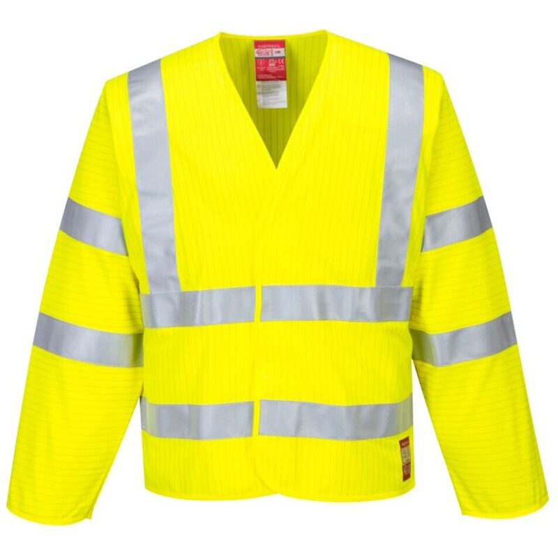 Portwest Hi-Vis Anti Static Jacket - Flame Resistant - Yellow