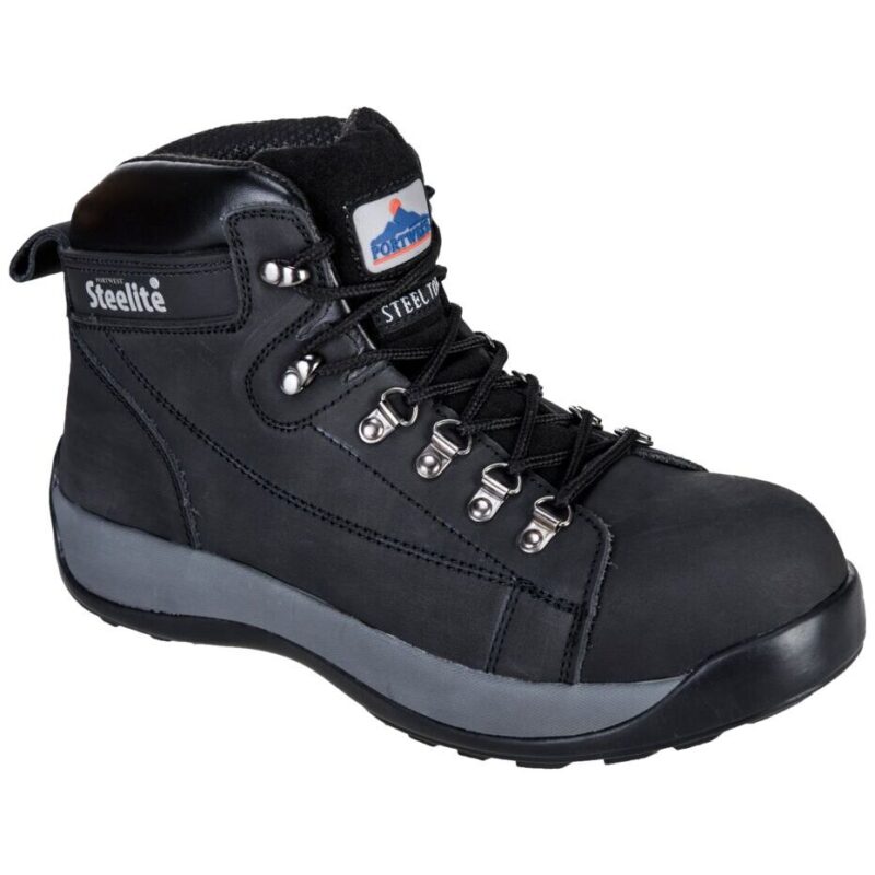 Portwest Steelite Mid Cut Nubuck Boot SB HRO - Black