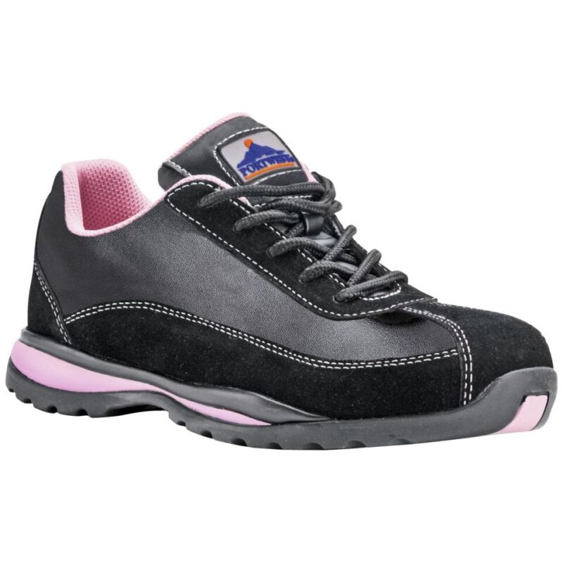 Portwest Steelite Women's Safety Trainer S1P HRO - Black/Pink