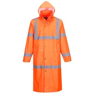Portwest Hi-Vis Rain Coat 122cm - Orange