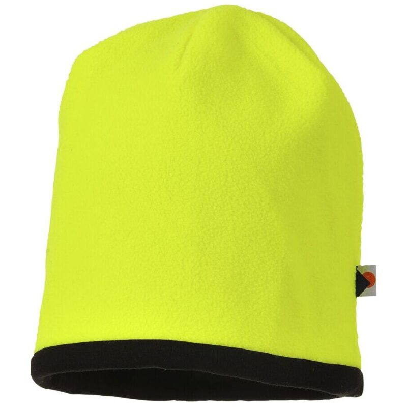 Portwest Reversible Hi-Vis Beanie Hat - Yellow/Black