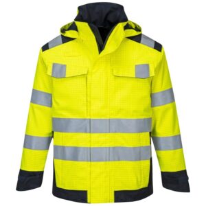 Portwest Modaflame Rain Multi Norm Arc Jacket - Orange/Navy