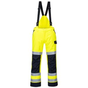 Portwest Modaflame Rain Multi Norm Arc Trousers - Yellow/Navy