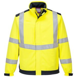 Portwest Modaflame Multi Norm Arc Softshell Jacket - Yellow/Navy