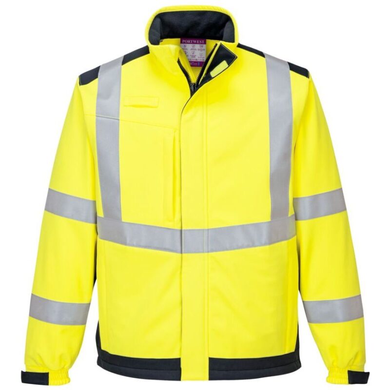Portwest Modaflame Multi Norm Arc Softshell Jacket - Yellow/Navy