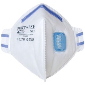 Portwest FFP2 Valved Fold Flat Respirator White P251
