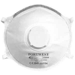 Portwest FFP3 Valved Dolomite Light Cup Respirator White P304