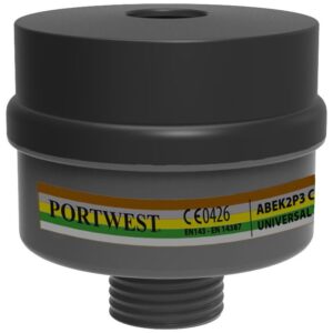 Portwest ABEK2P3 Combination Filter Universal Thread Black P976