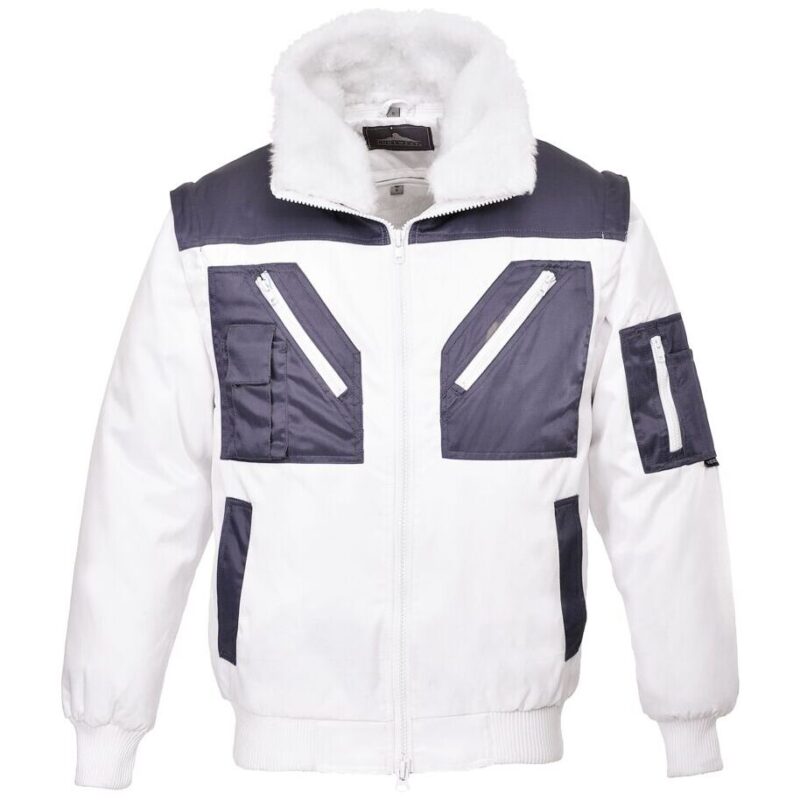 Portwest Two Tone Pilot Jacket - White