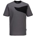 Portwest PW2 Cotton Comfort T-Shirt Short Sleeve - Zoom Grey/Black