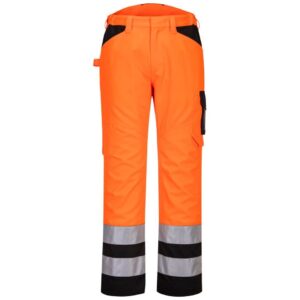 Portwest PW2 Hi-Vis Service Trousers - Orange/Black