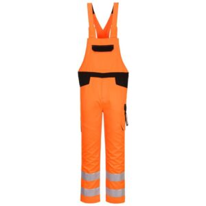 Portwest PW2 Hi-Vis Bib and Brace - Orange/Black