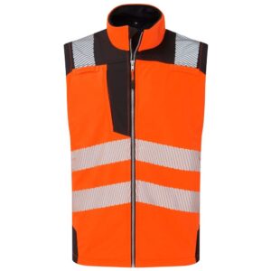 Portwest Hi-Vis Softshell Gilet - Orange/Black