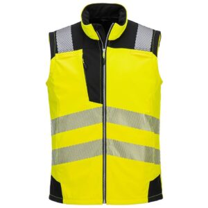 Portwest Hi-Vis Softshell Gilet - Yellow/Black