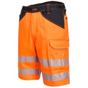 Portwest PW3 Hi-Vis Shorts - Orange/Black