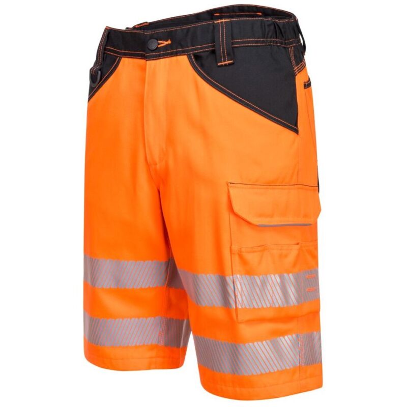 Portwest PW3 Hi-Vis Shorts - Orange/Black