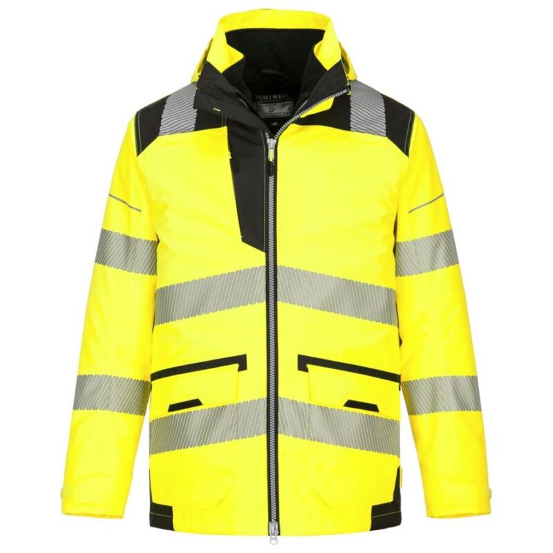 Portwest PW3 Hi-Vis Breathable 5-in-1 Jacket - Yellow/Black