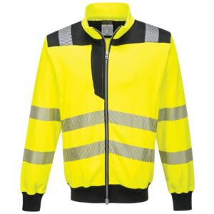 Portwest PW3 Hi-Vis Zip Sweatshirt - Orange/Black
