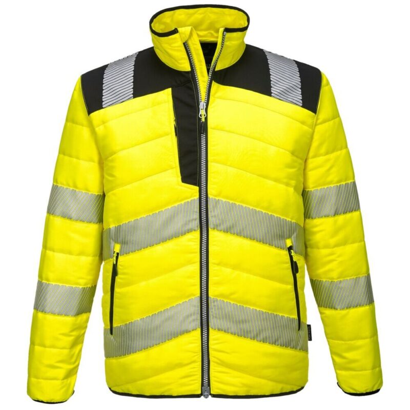 Portwest PW3 Hi-Vis Baffle Jacket - Yellow/Black
