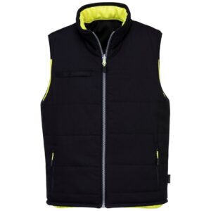 Portwest PW3 Hi-Vis Reversible Bodywarmer - Yellow/Black