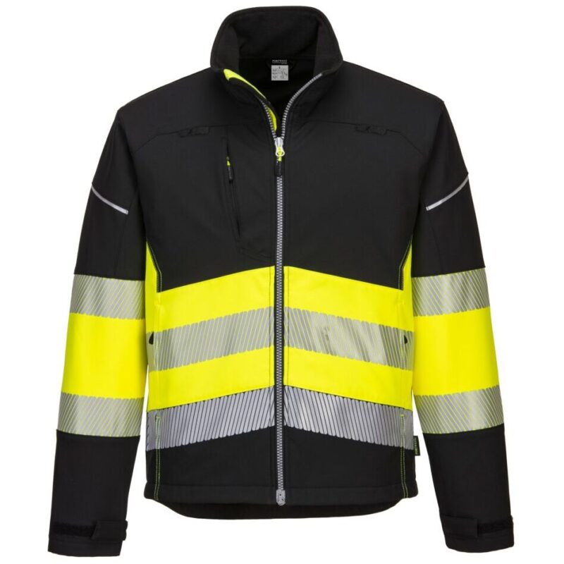 Portwest PW3 Hi-Vis Class 1 Softshell - Black/Yellow