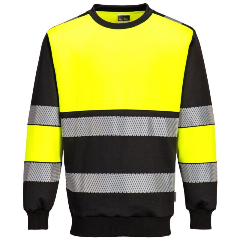 Portwest PW3 Hi-Vis Class 1 Sweatshirt - Yellow/Black