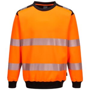 Portwest PW3 Hi-Vis Sweatshirt - Orange/Black