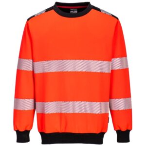 Portwest PW3 Hi-Vis Sweatshirt - Orange/Black