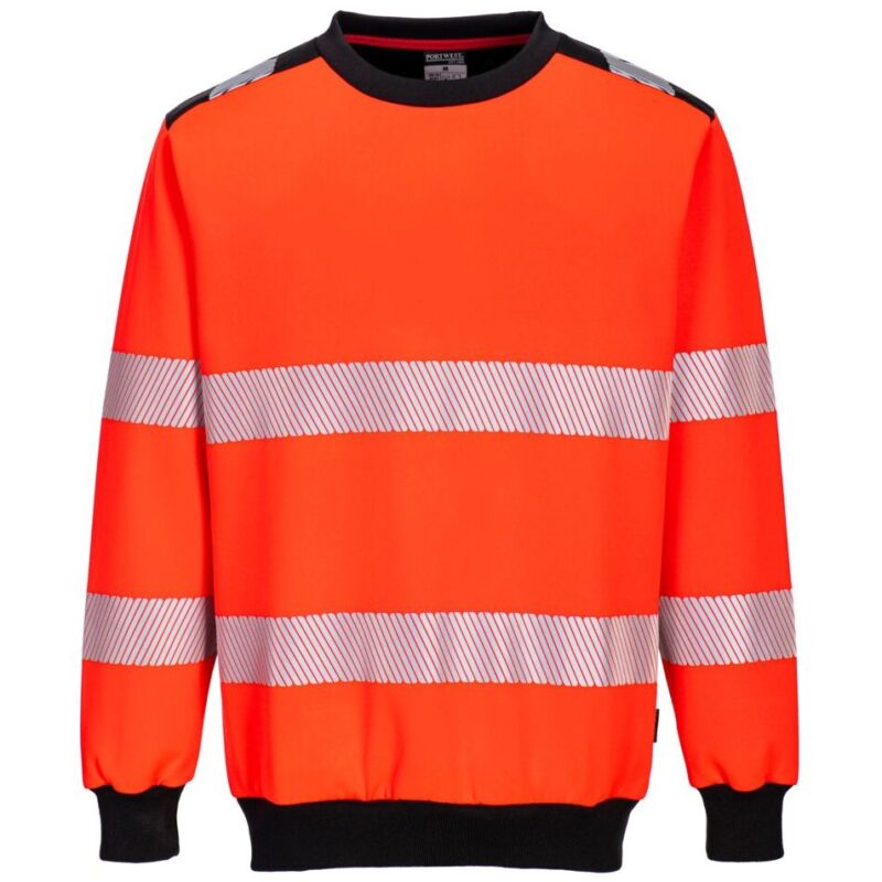 Portwest PW3 Hi-Vis Sweatshirt - Red/Black