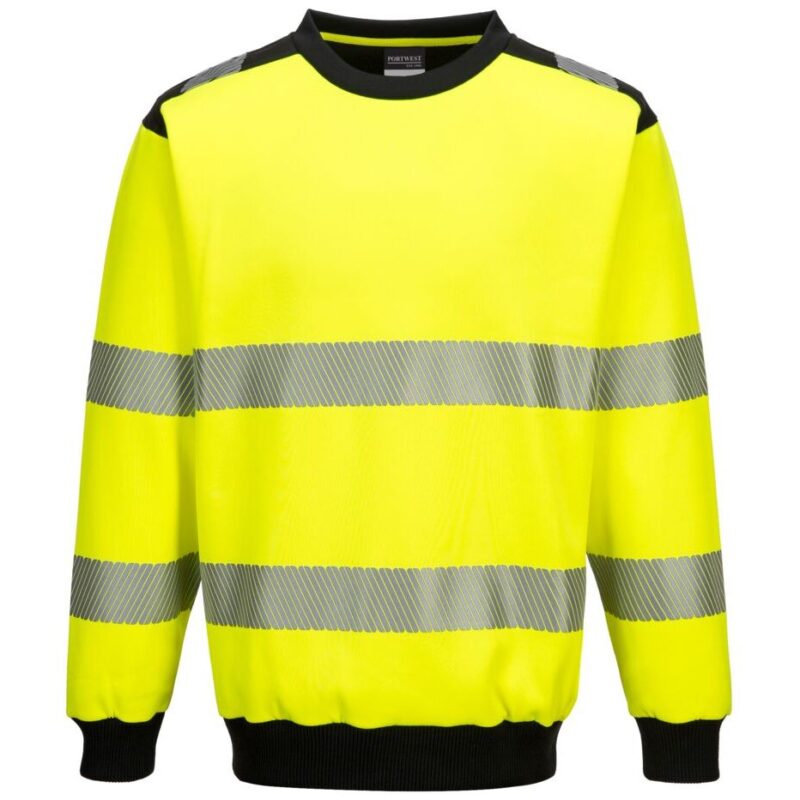 Portwest PW3 Hi-Vis Sweatshirt - Yellow/Black