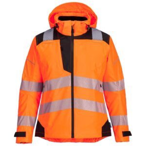 Portwest PW3 Hi-Vis Women's Rain Jacket - Yellow/Black