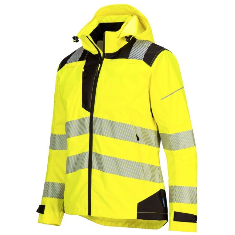 Portwest PW3 Hi-Vis Women's Rain Jacket - Yellow/Black