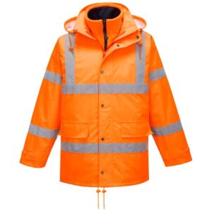 Portwest Hi-Vis Breathable Interactive Rain Traffic Jacket