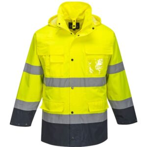 Portwest Hi-Vis 3-in-1 Contrast Lite Jacket - Orange/Navy