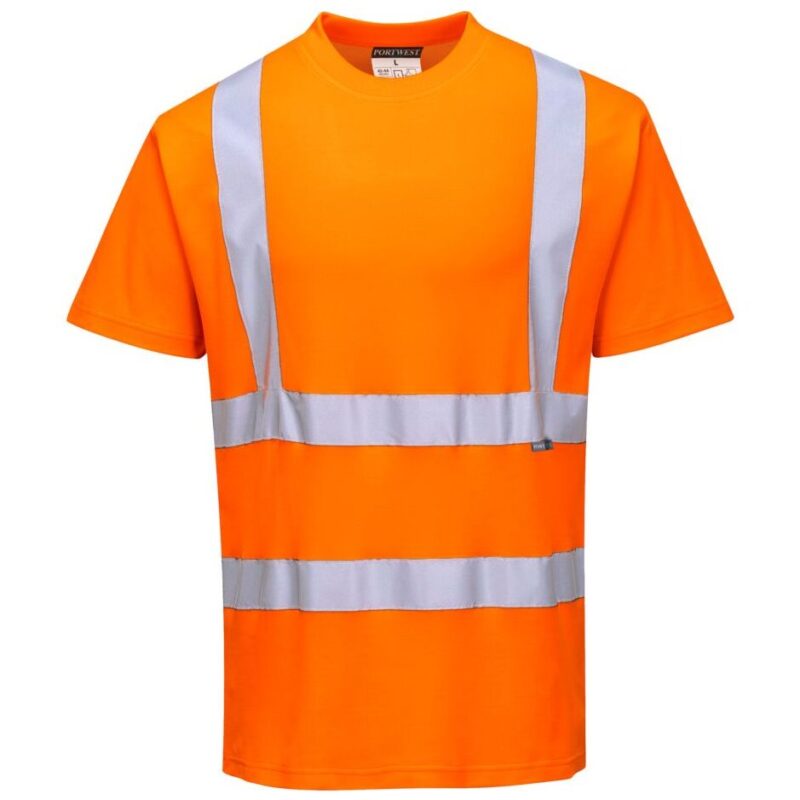Portwest Hi-Vis Cotton Comfort T-Shirt Short Sleeve - Orange
