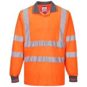 Portwest Hi-Vis Polo Shirt Long Sleeve - Yellow