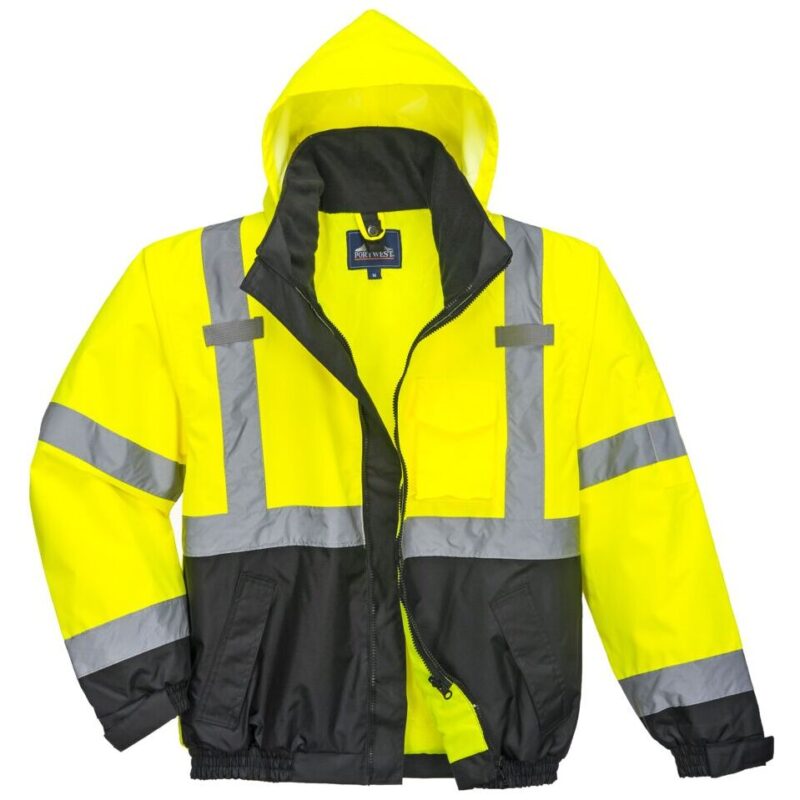 Portwest Hi-Vis 3-in-1 Contrast Premium Bomber Jacket