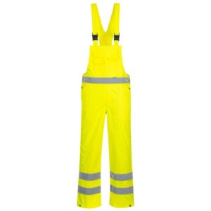 Portwest Hi-Vis Breathable Rain Bib and Brace - Yellow