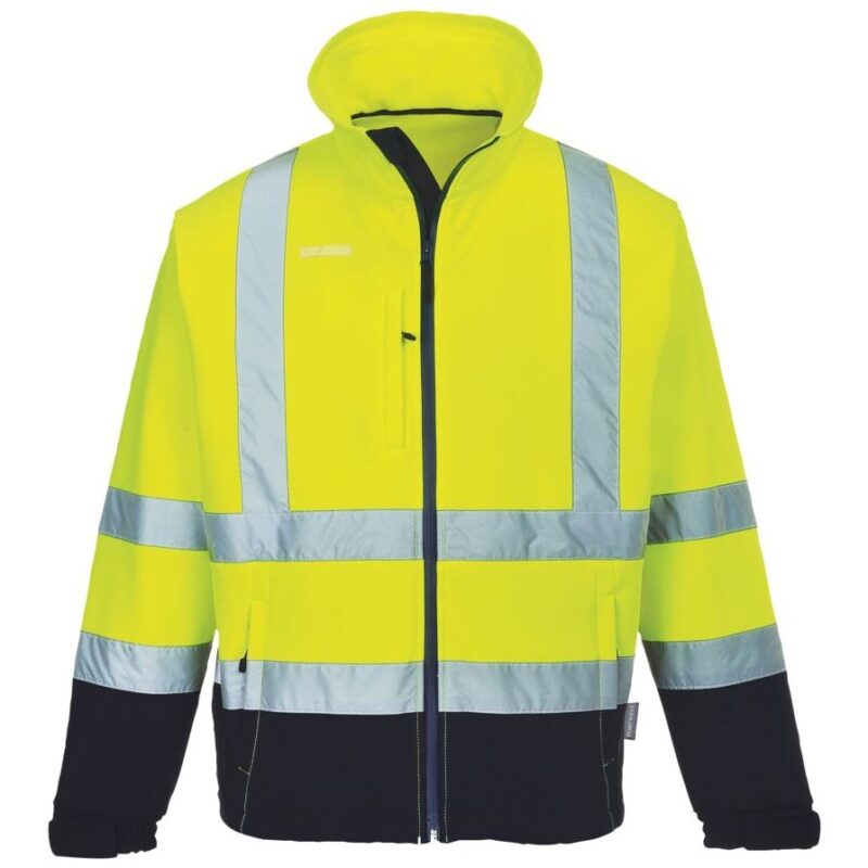 Portwest Hi-Vis Contrast Softshell - Yellow/Navy