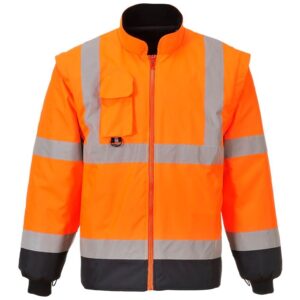 Portwest Hi-Vis Breathable 7-in-1 Contrast Traffic Jacket