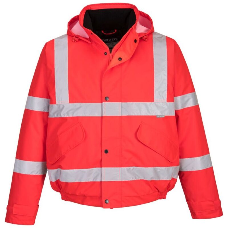 Portwest Hi-Vis Winter Bomber Jacket - Red